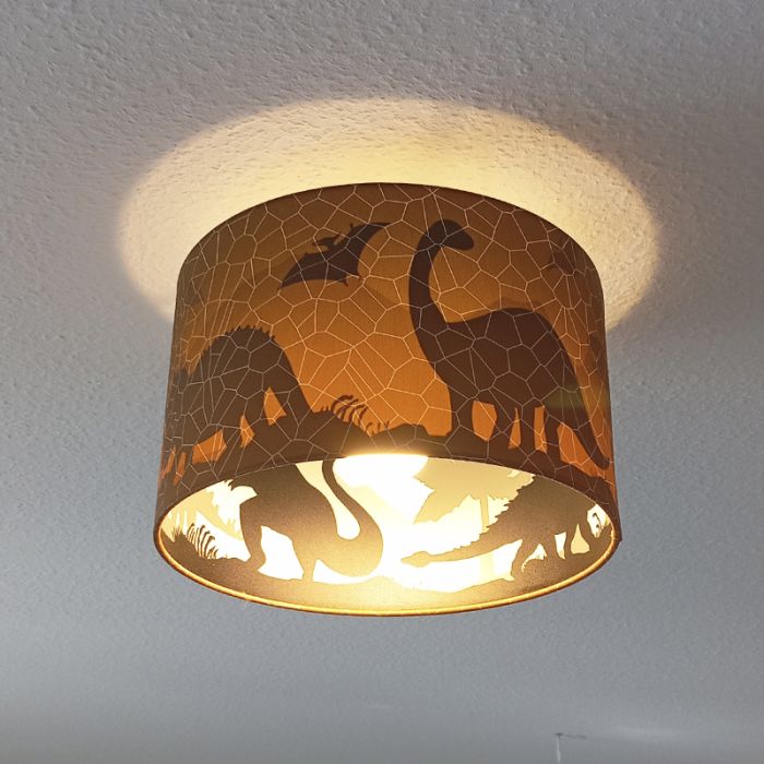 Plafonnier pour enfants orange moderne, Dino