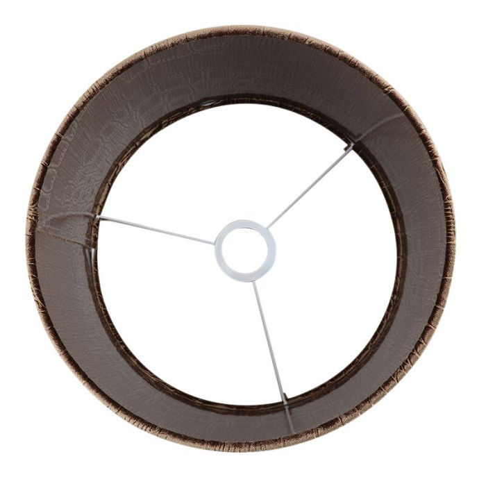 30 cm abat-jour en velours marron tissu crocodile, Emilius