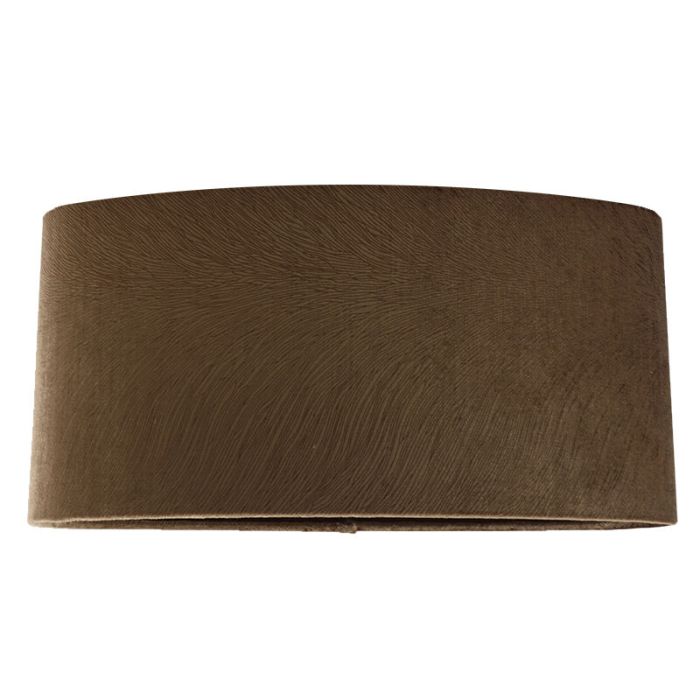 40 cm abat-jour en velours marron ovale, Rody
