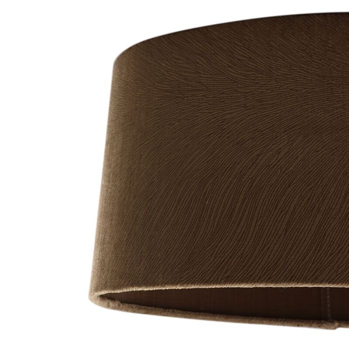 40 cm abat-jour en velours marron ovale, Rody