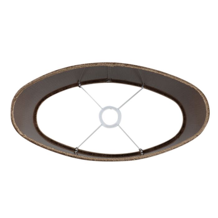 40 cm abat-jour en velours marron ovale, Rody