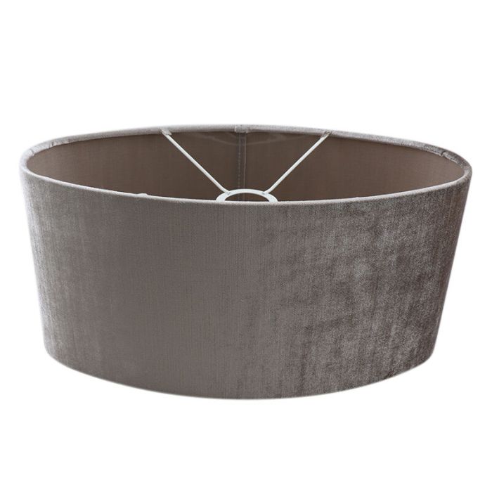 40 cm abat-jour en velours gris ovale, Rody