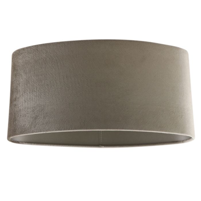 40 cm abat-jour en velours taupe ovale, Rody