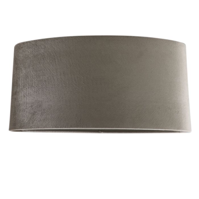 40 cm abat-jour en velours taupe ovale, Rody