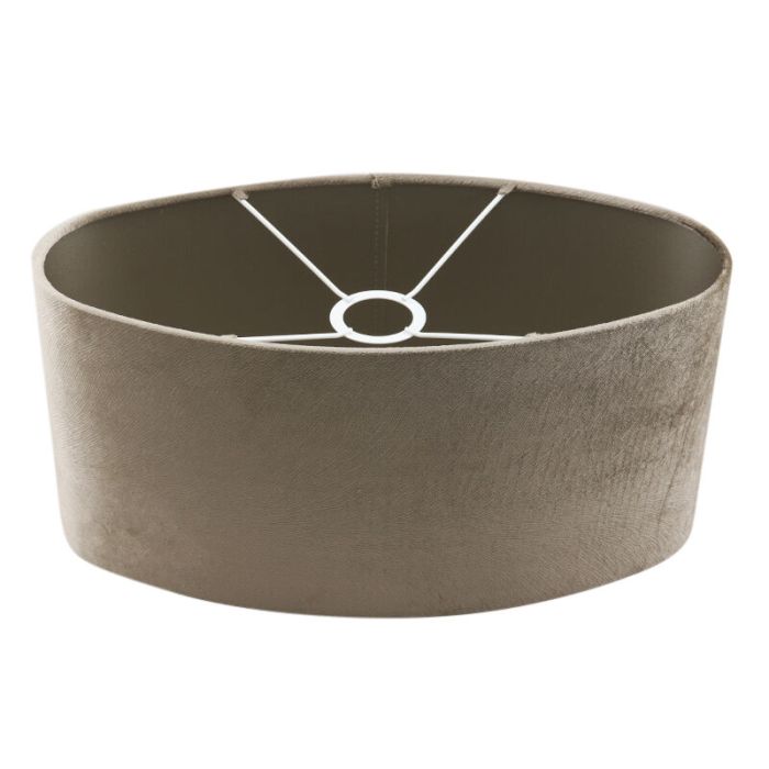 40 cm abat-jour en velours taupe ovale, Rody