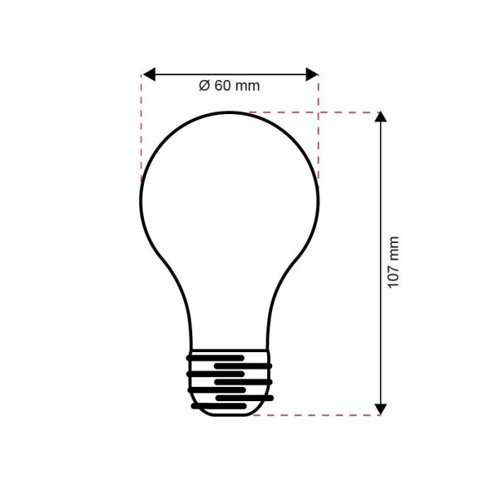 20-pack peut être obscurci Yona E27 A60 ampoule LED, 2700k, 5w