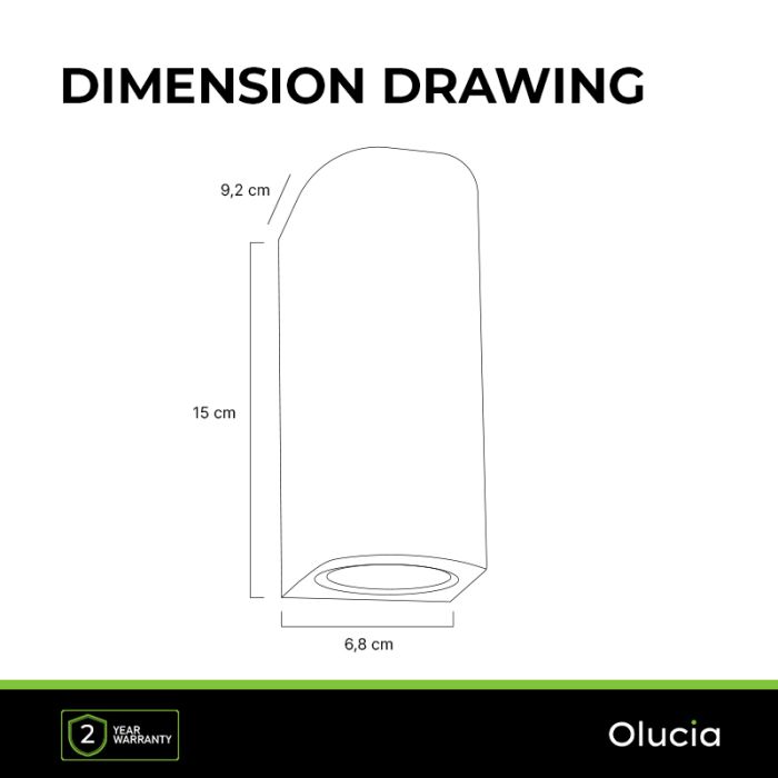 Luminaire extérieur noire moderne, corina, IP44