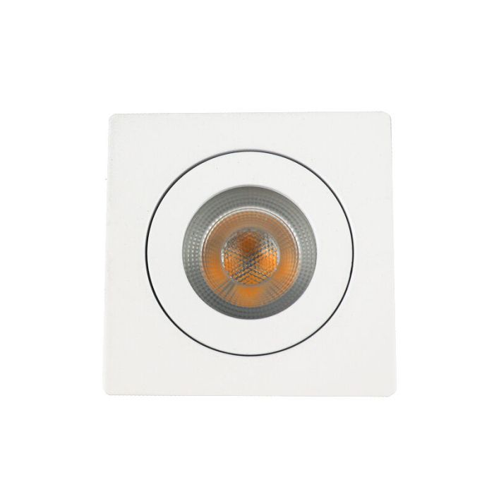 Spot encastré salle de bain blanc en aluminium, Dorx, IP44