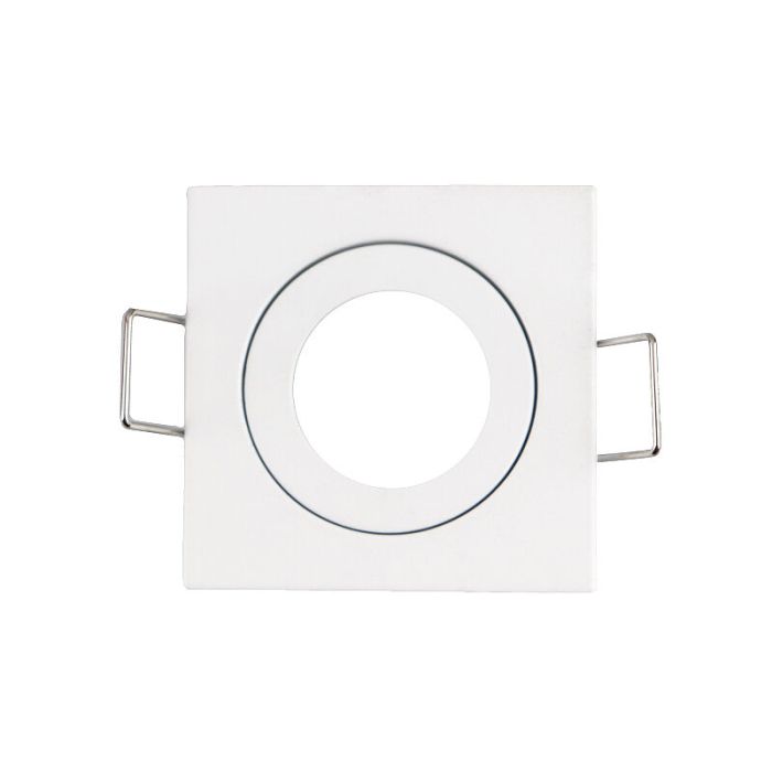 Spot encastré salle de bain blanc en aluminium, Dorx, IP44