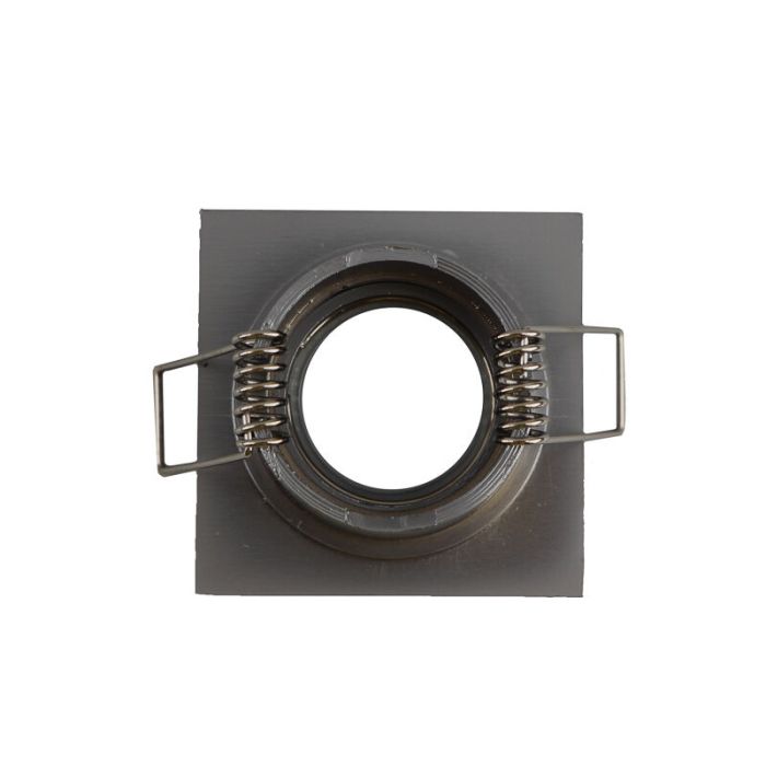 Spot encastré salle de bain argenté en aluminium, Dorx, IP44