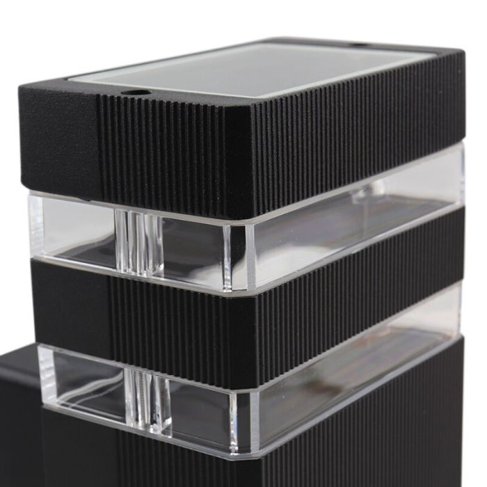 Applique extérieur avec détecteur de mouvement en aluminium noire, Albin, IP54