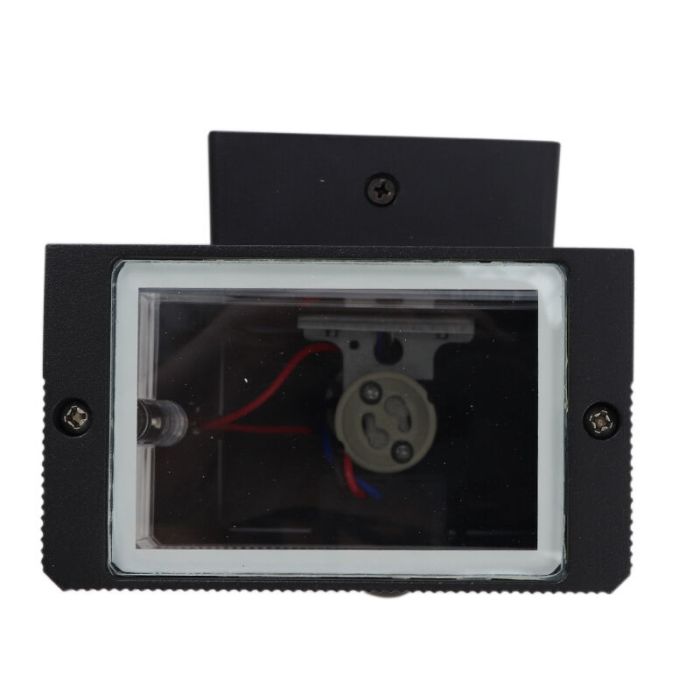 Applique extérieur avec détecteur de mouvement en aluminium noire, Albin, IP54