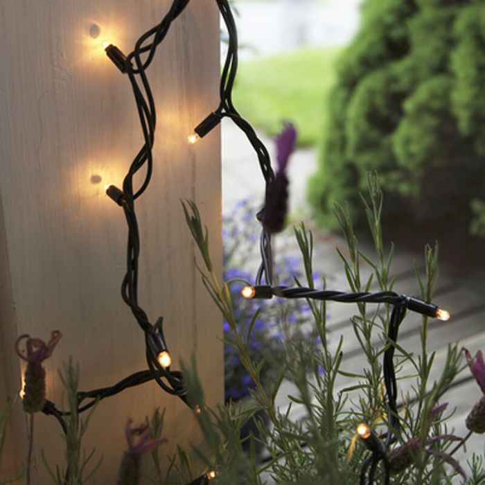 Éclairage d'arbre noir 30M, 10 leds par mètre, IP67 - Blanc chaud