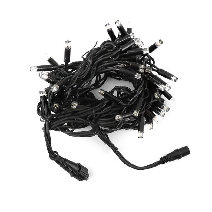2m connectable glacon cordon noir ip67 50 cm de hauteur blanc chaud