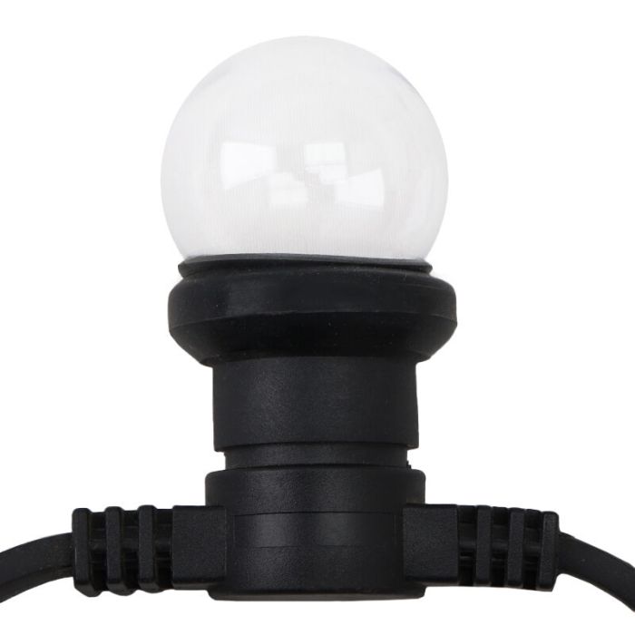 25m guirlande guinguette avec 25 dimmable ampoules transparantes
