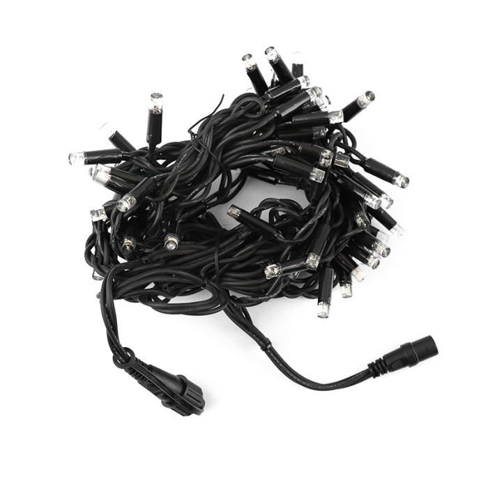 10m connectable glacon cordon noir ip67 50 cm de hauteur blanc chaud