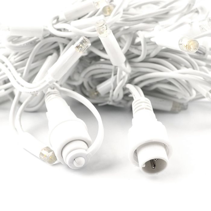 4m connectable glacon cordon blanc ip67 50 cm de hauteur blanc chaud