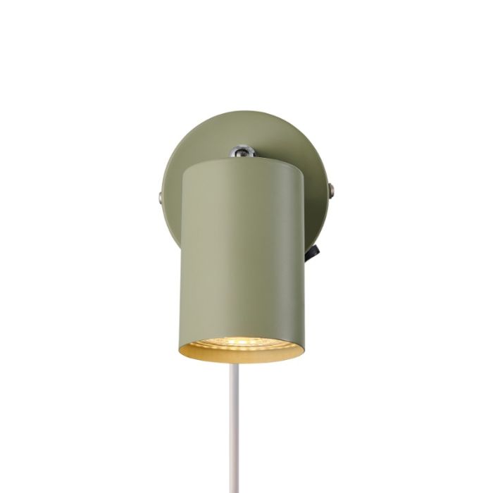 Spot mural moderne vert, Explore, avec interrupteur
