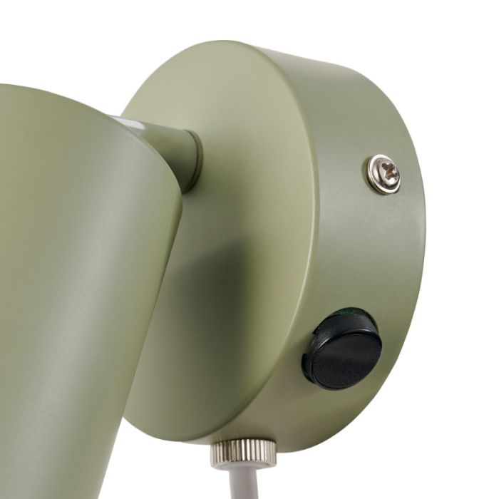 Spot mural moderne vert, Explore, avec interrupteur