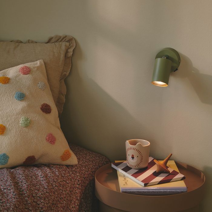 Spot mural moderne vert, Explore, avec interrupteur