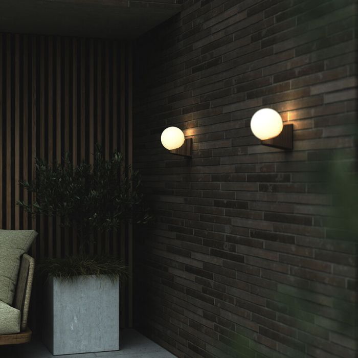 Luminaire extérieur rétro marron, Hayley, IP44