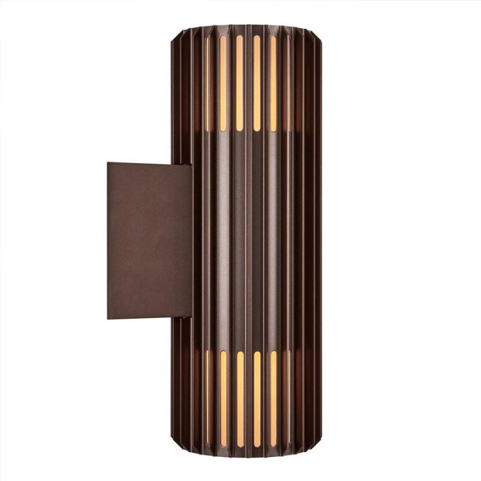 Luminaire extérieur design marron, Aludra, IP54