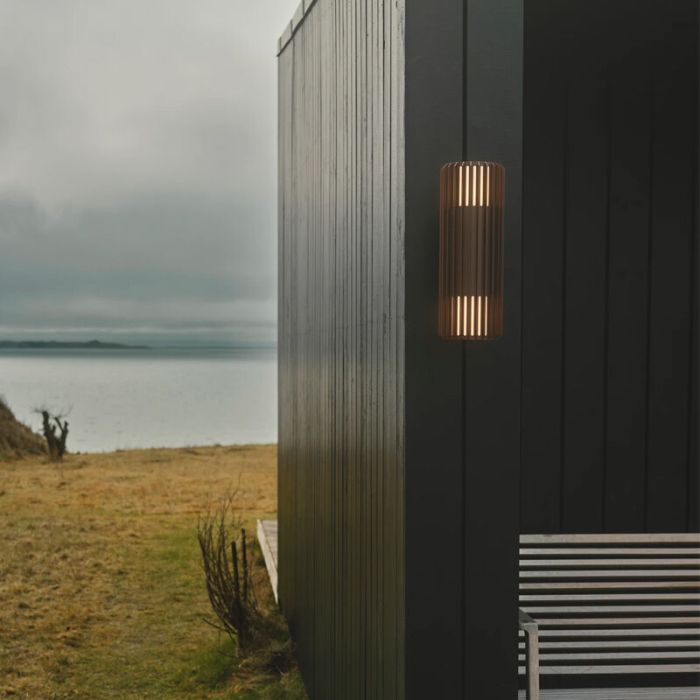 Luminaire extérieur design marron, Aludra, IP54