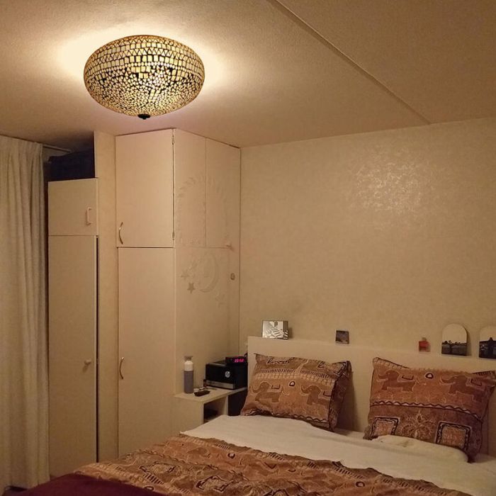 Lampe plafond orientale transparente mosaïque, Annas