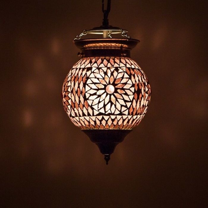 Suspension orientale violette mosaïque, Nisrin