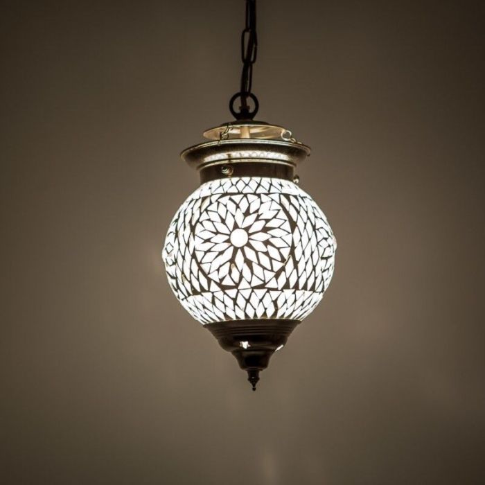 Suspension orientale transparente mosaïque, Nisrin