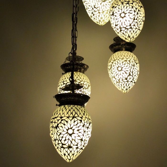 Suspension orientale transparente mosaïque, Amir