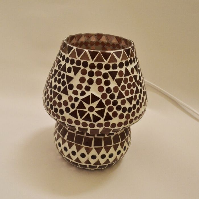 Lampe de table orientale violette mosaïque, Rachel