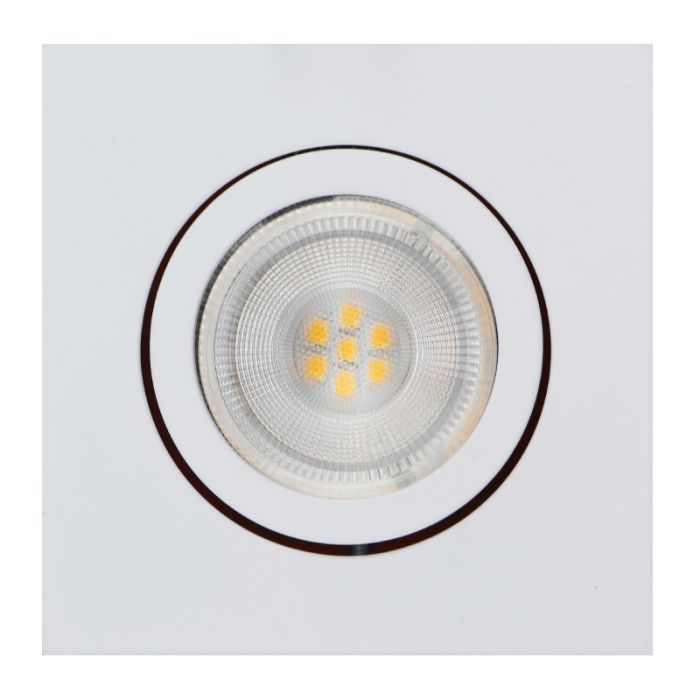 Spot encastré blanc en aluminium, Onno