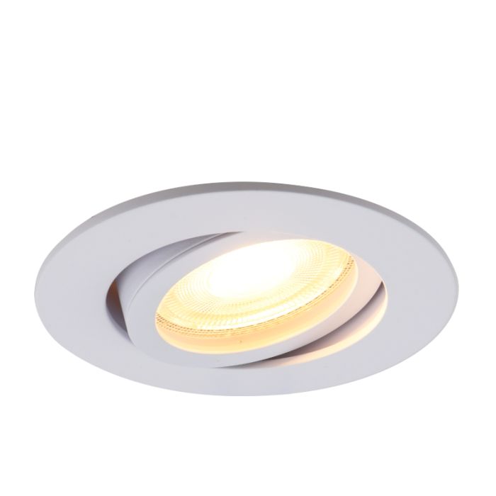 Spot encastré blanc en aluminium, Onno