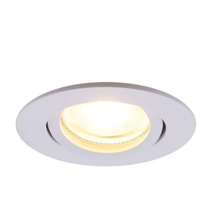 Spot encastré blanc en aluminium, Onno