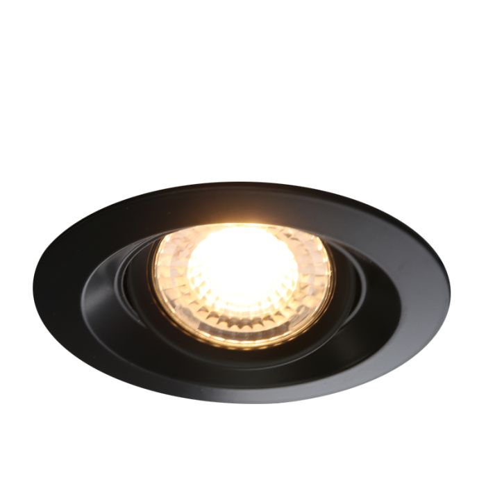 Spot encastré noir en aluminium, Tycho