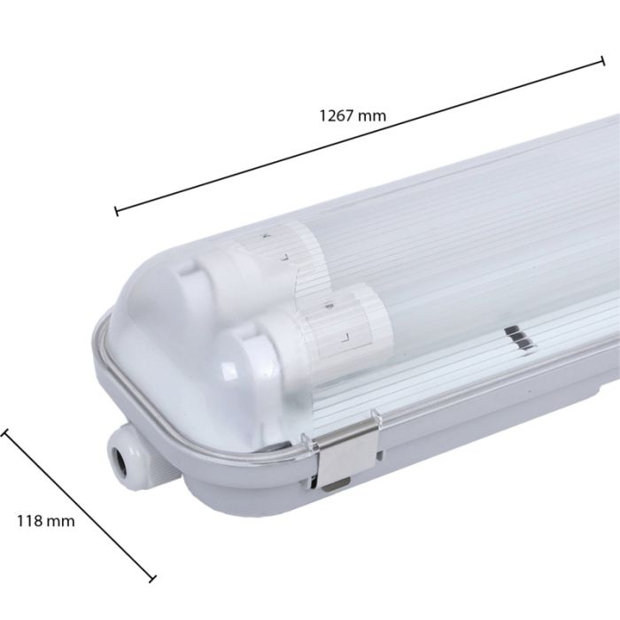 Luminaire fluorescent LED étanche 120 cm - Suyata - pour 2 tubes fluo - IP65