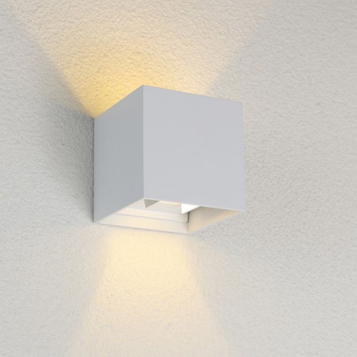 Luminaire extérieur blanc en aluminium, Dion, 6W, 2700K LED, IP65