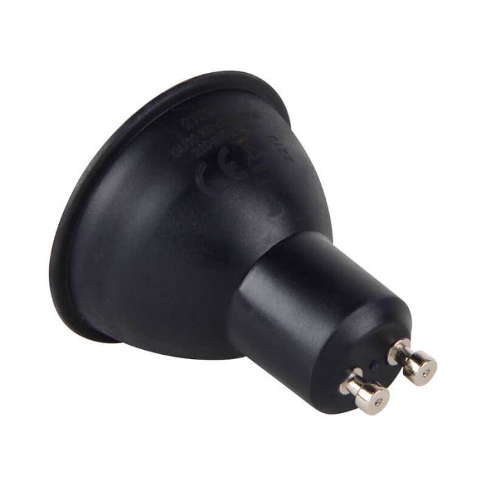 Ampoule LED GU10 gradable Antonie, noir, 3W, 3000K