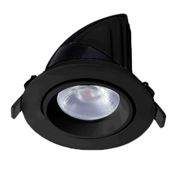 Downlight en aluminium noir, Shanaya, 30W, white switch LED