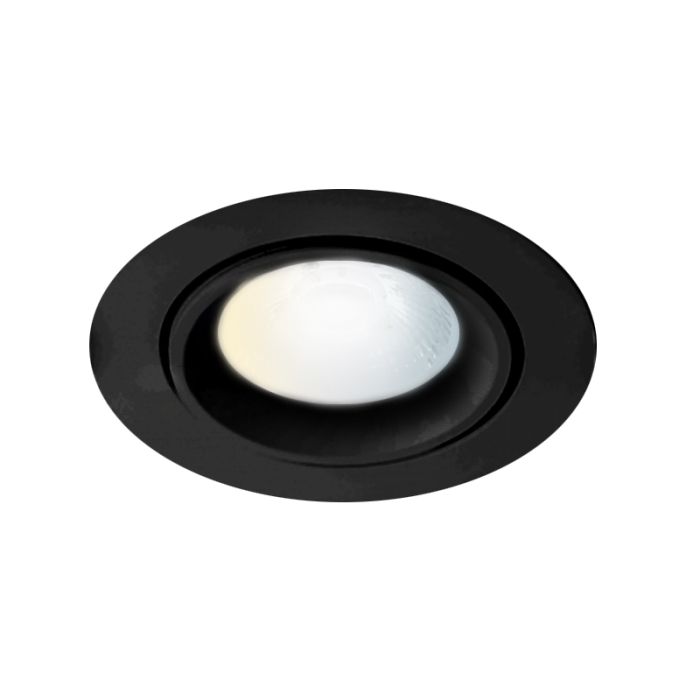 Downlight en aluminium noir, Shanaya, 30W, white switch LED