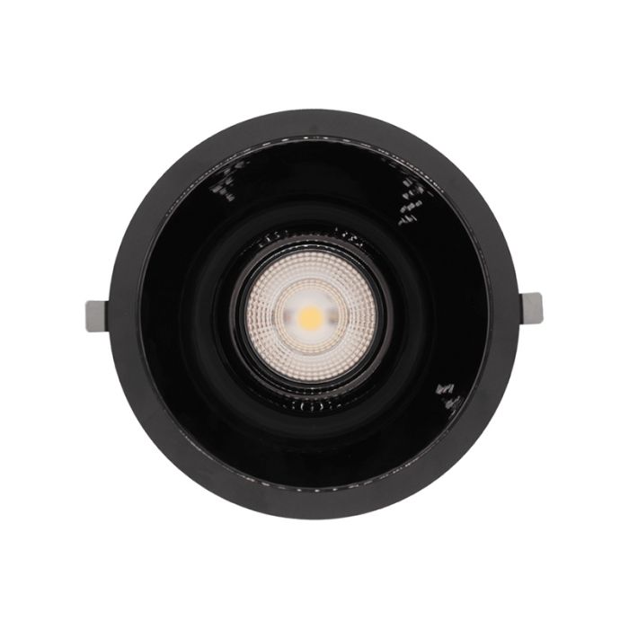 Downlight noir en aluminium, Maud, 16W, white switch LED, IP22