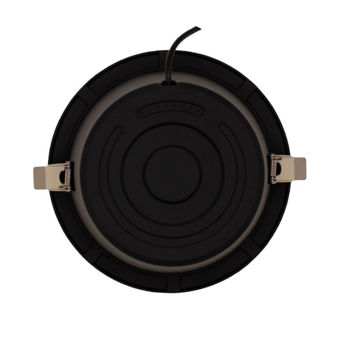 Downlight noir en aluminium, Maud, 16W, white switch LED, IP22