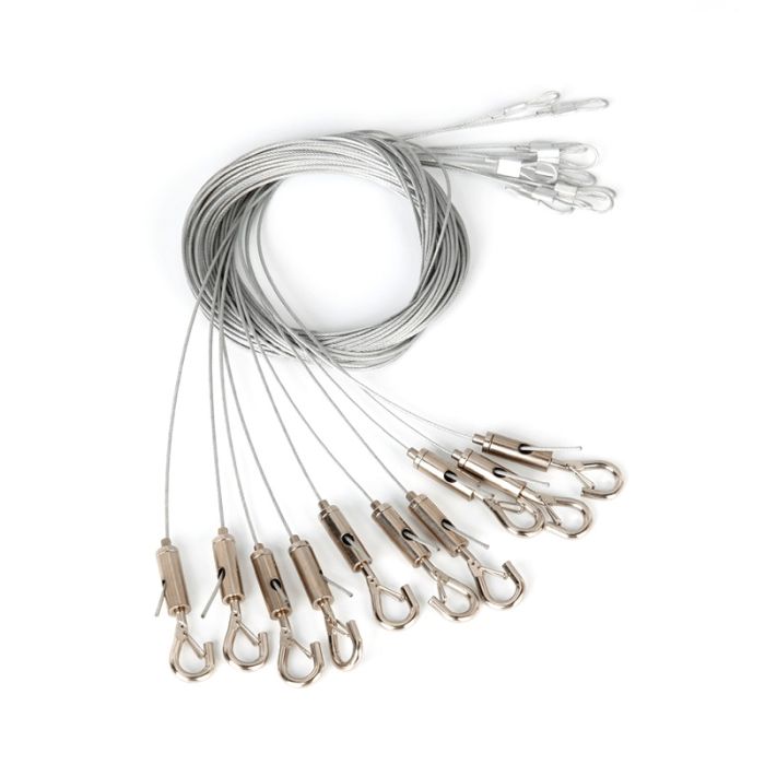 10 câbles de suspension avec crochet, 2m, pour ligne lumineuse Saturn