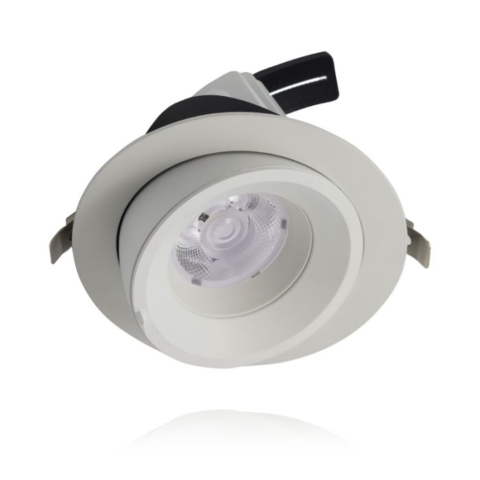 Downlight blanc en aluminium, Anjuli, 15W, white switch LED