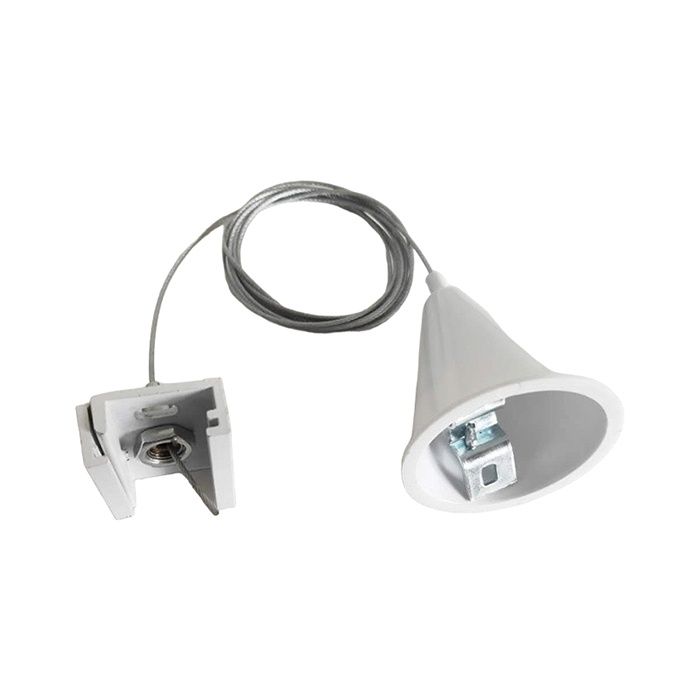 Kit de suspension pour éclairage sur rail triphasé, 3 mètres, blanc, Pro