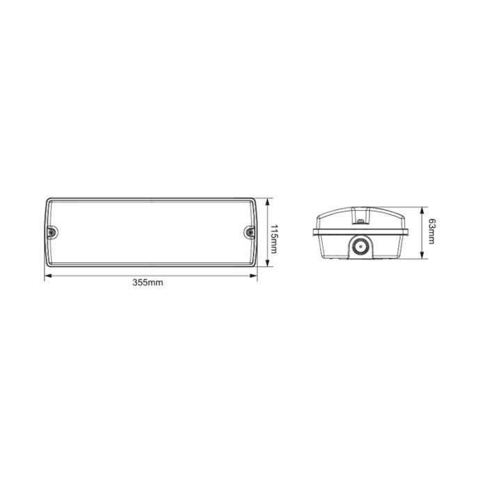 Luminaire escalier blanc en plastique, Pedram, 3,3W, blanc chaud à froid réglable LED, IP66