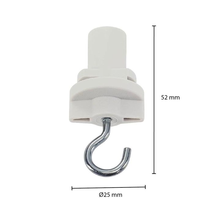 Adaptateur triphasé avec crochet, blanc, Pro