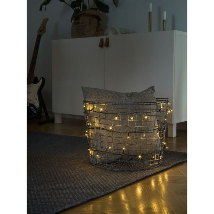Lumières de Noël LED 1,8 m sur batterie, 24 lampes, intérieur et extérieur