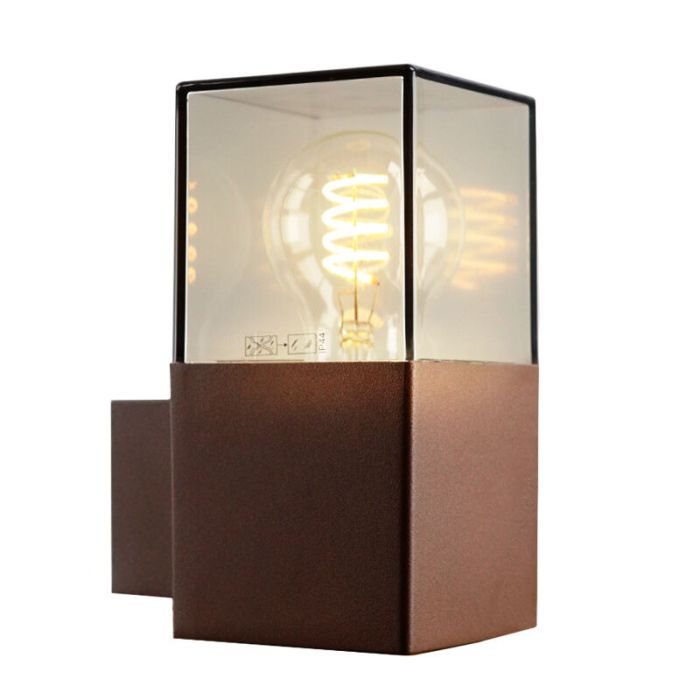 Luminaire extérieur couleur rouille moderne, Sanel, IP44